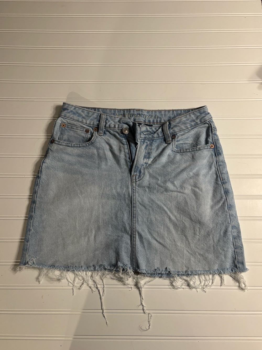american eagle denim skirt